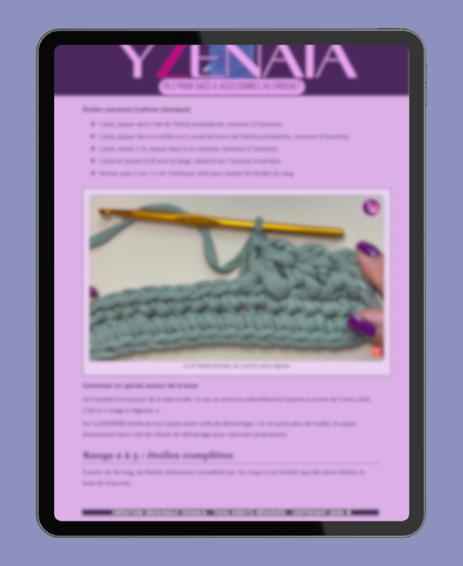 Patron PDF · Sac Starletto au crochet · Sac à main en pas à pas illustré